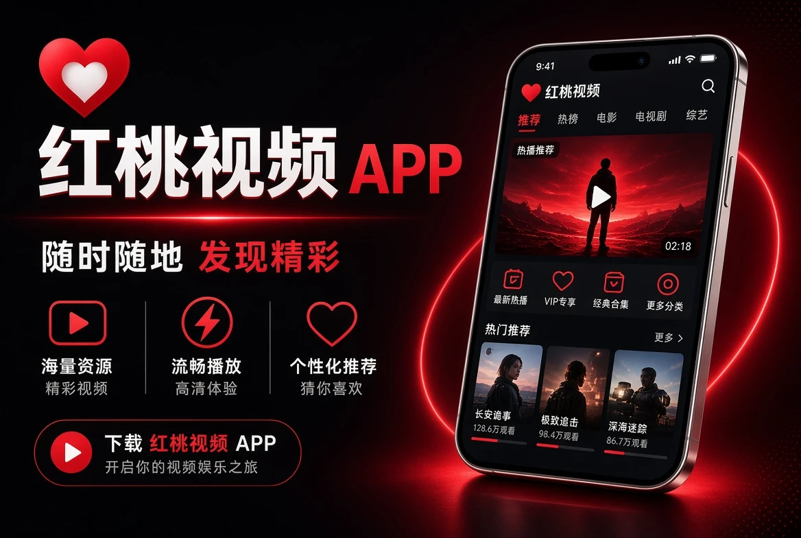 红桃视频APP内容浏览界面